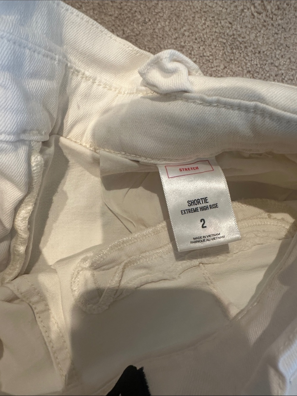 Express High-Waist Tie-Belt Shorts - Cream - Picture 6 of 6